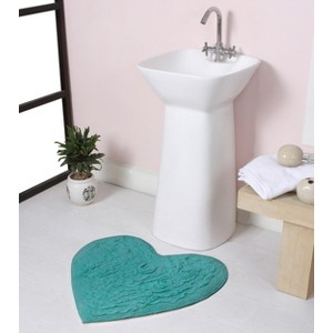 Bell Flower Collection Cotton Floral Pattern Tufted Bath Rug - Home Weavers - 1 of 4