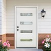 36 x 80 inch Fiberglass Entry Door with Brickmould Down Fiberglass Door with Vinyl Frame and 4-Lite Frosted Glass Right Hand Inswing - 3 of 4