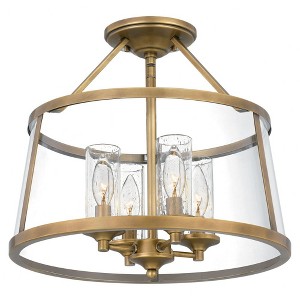 Quoizel Lighting Barlow 4 - Light Semi-Flush Mount in  Weathered Brass - 1 of 1