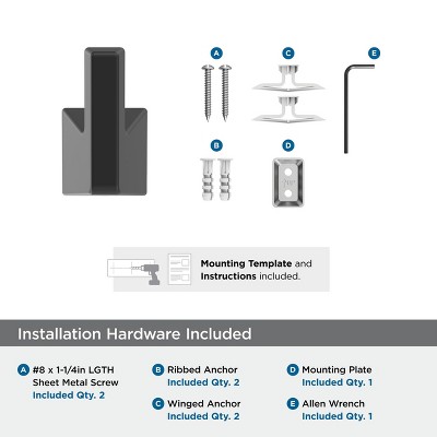 Matte Black Single Prong Geometric Robe Hook