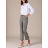 INSPIRE CHIC Women's Plaid High Waist Side Slit Business Office Long Suit Pants - 2 of 4