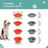 GOOPAWS 2 Pack Silicone Non-Skid Travel Dog and Cat Bowl, Orange&Grey - 4 of 4