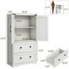 Storage Cabinet with Big Drawers, Adjustable Shelves & Barn Doors, Pantry Cabinet - 2 of 4