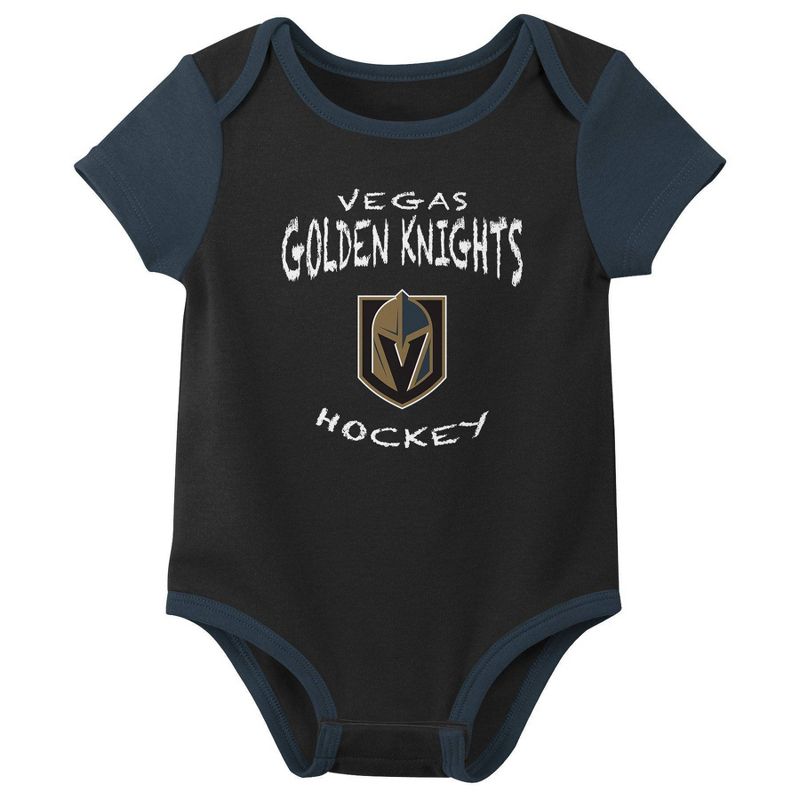 NHL Vegas Golden Knights Infant Boys&#39; 3pk Bodysuit, 4 of 5