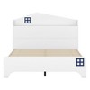 House Platform Bed, Full/Twin Size Bed Frame, Wood Platform Bed With Storage Headboard For Kids - 4 of 4