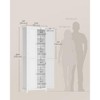4-Door Bathroom Storage Cabinet with Adjustable Shelves, Freestanding Organizer Unit for Home, 11.8 x 23.6 x 66.9 Inches, Cloud White - 3 of 4