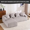 Whisen Compression Sofa with Chaise & 4 Pillows - 3 of 4