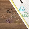 Unique Bargains Heart-Shaped Metal Prevent Tearing Pages Home Office Paper Clip 100 Pcs - 4 of 4