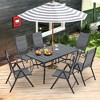 EROMMY Foldable Patio Dining Set with Metal Table & Aluminum Chairs - Durable, All-Weather Furniture for Garden, Lawn & Patio - Gray - 2 of 4