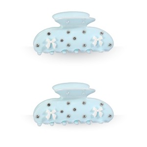 LA Glam Co. Hollywood 3" Claw Clips - All Hair - 2-Pack - 1 of 4
