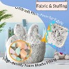 Itopfox Plush Faux Fur Bean Bag Chair for Kids & Teens, Memory Foam Filled Lazy Sofa with Rabbit-Ears Design for Living Room, Bedroom or Dorm - 3 of 4