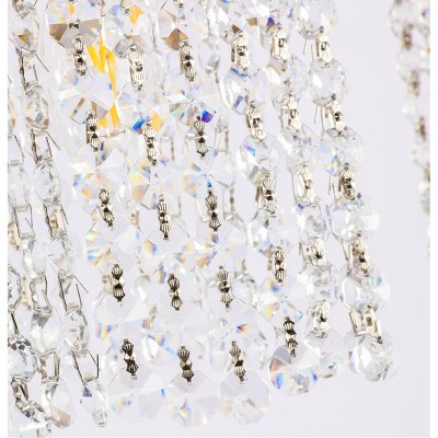 Phineas Brass and Clear Crystal 3-Light Dimmable Wall Sconce