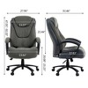 SKRAN Executive Swivel Office Chair Ergonomic Computer Chair Breathable Skin-Friendly Cotton Fabric with Adjustable Height for Home and Office - 3 of 4