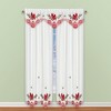 Collections Etc Embroidered Cardinal Pinecone Window Curtains - 4 of 4