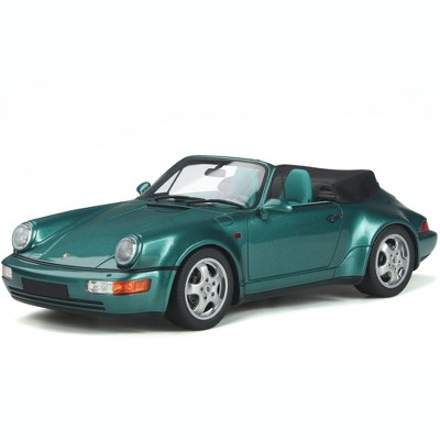 Porsche 911 (964) Carrera 2 Convertible Turbo Look Green Metallic w/Green Interior Ltd Ed 911 pcs 1/18 Model Car by GT Spirit