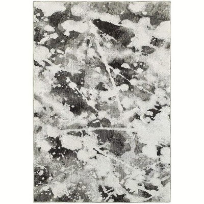Oriental Weavers Evolution 8035B Charcoal/ White Indoor Area Rug - 3'3" x 5'2"