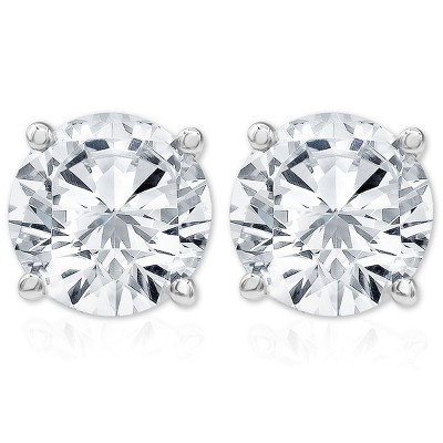 Pompeii3 IGI Certified 1 1/4 cttw Diamond Studs 14K White Gold Earrings