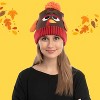 Joyfy 2 Pcs Thanksgiving Pom Pom Beanie Hats, Thanksgiving Costume Hats Accessory for Turkey Trots Dress Up Party, Role Play and Carnival Cosplay - 2 of 4