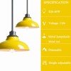 Claxy Yellow Pendant Light Fixture Dome Kitchen Islands Hanging Light Metal Rod - 4 of 4
