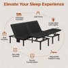 Yaheetech Upholstered Adjustable Bed Base with Independent Head & Foot Incline, Under-Bed LED Lights and USB Ports - 4 of 4