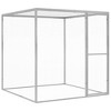 vidaXL Outdoor Cat Cage - Galvanized Steel Pet Enclosure - Weather Resistant, Large Square Design 150x150x150cm - 2 of 4