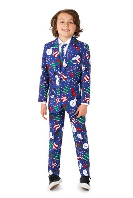 Suitmeister Boys Christmas Suit - Christmas Snowman Blue : Target