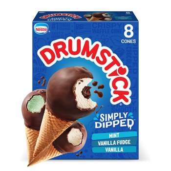 Nestle Simply Dipped Drumstick Frozen Dessert Cones- 8ct