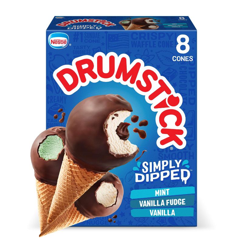 Nestle Simply Dipped Drumstick Frozen Dessert Cones- 8ct, 1 of 13