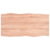 vidaXL Table Top Light Brown 31.5"x15.7"x(0.8"-1.6") Treated Solid Wood Live Edge - 2 of 4