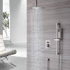CASAINC 1-Spray Patterns with 10 Inches Ceiling Mount Dual Shower Heads with Sliding Rod in Spot Resist - 2 of 4