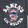 Men's - Lilo and Stitch - Santas Lil Helper Christmas Short Sleeve Graphic T-Shirt - 2 of 4
