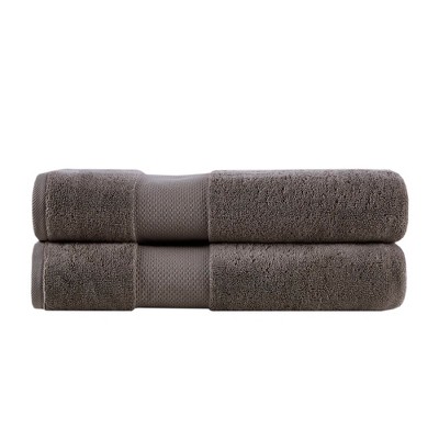 Vynxaria Charcoal 2 Piece Turkish Cotton Bath Sheet Set
