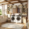 Aheaplus Laundry Room Closet System with Hanging Rods, Wall-Mounted Closet Organizer with Storage Shelves and Drawers - 2 of 4