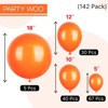 PartyWoo Balloons Orange Pumpkin 18 12 10 5 Inch 142 pcs - 4 of 4