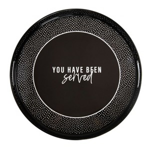 Totalee Gift You've Been Served Plastic Serving Tray Ceramic Black - 1 of 2