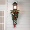 Northlight 24" Unlit Red/Silver Cedar and Pine Cone Artificial Christmas Teardrop Swag - 2 of 4