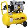 HANPURE 1.5HP Silent Oil-Free 8 Gallon Air Compressor, Portable with Wheels, 70 dBA, Auto Drain Valve, Electric, Lightweight, Yellow - 2 of 4
