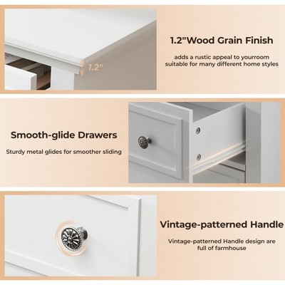 5  Drawer Dresser for Bedroom, 48" Tall Wood Dresser & Chests of Drawers with Deep Drawers, Modern Chest Organizer