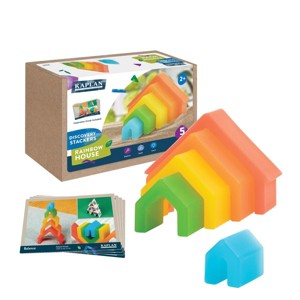 Kaplan  Early Learning Discovery Stackers - Rainbow House - 5 Pieces - 1 of 4