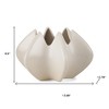 HomeRoots 9" Cream Sculptural Ceramic Table Vase - 3 of 4