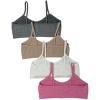 XOXO Girls' 4-Pack Assorted Seamless Non-Padded Bralette Sets - 2 of 4