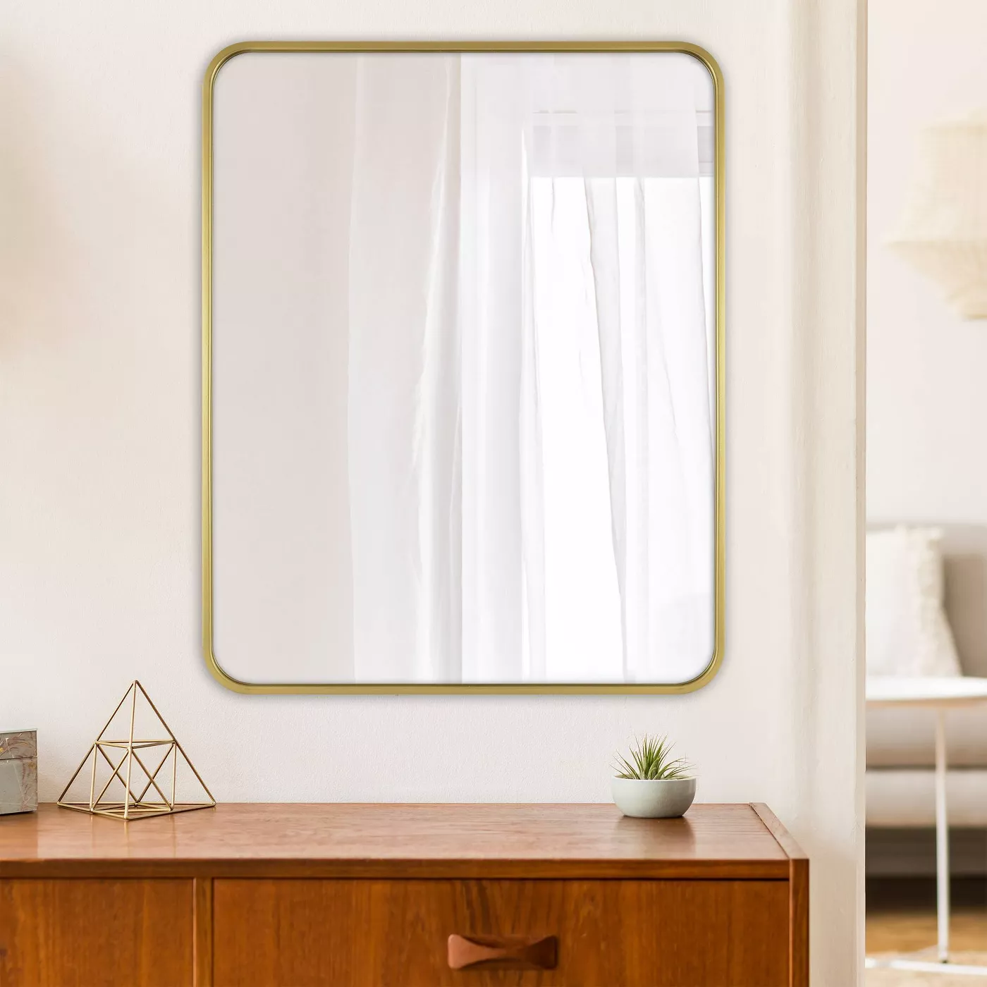 Shop Rectangular Decorative Wall Mirror with Rounded Corners from Target on Openhaus
