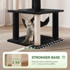 Modern Multicoloured 600 GSM Soft Plush Cat Tree Pet Tower with Sisal Post and Hanging Ball, Fake Real Leaves - 4 of 4