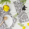 Design Imports Gray Damask Dishtowel Set/2 - 3 of 4