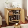 Modern 2-Door Storage Cabinet with Adjustable Shelf, Particle Board and MDF Cabinet for Bedroom, Living Room, or Study - 4 of 4