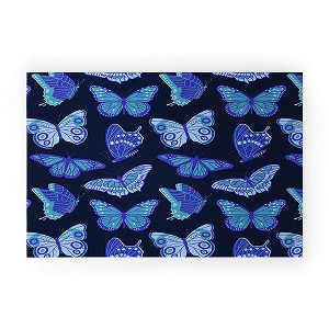 Jessica Molina Texas Butterflies Blue on Navy 30" x 20" Welcome Mat - Society6 - 1 of 3