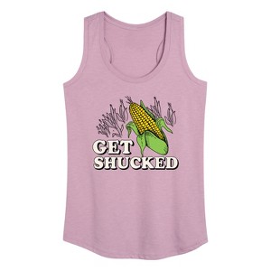 Women's - Instant Message - Valentine's Day Get Shucked Graphic Racerback Tank - 1 of 4