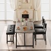 Farmhouse Dining Table Set for 4, Kitchen Table with Upholstered Bench and 2 Chairs, Space Saving Dining Room Table and Chairs Set - 4 of 4