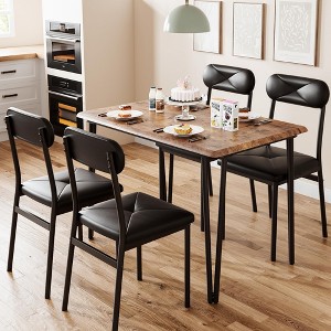 5 Piece Dining Table Set for 4, Kitchen Table and Chairs for 4, Modern Dining Room Table Set, Dinner Table Set for 4 - 1 of 4