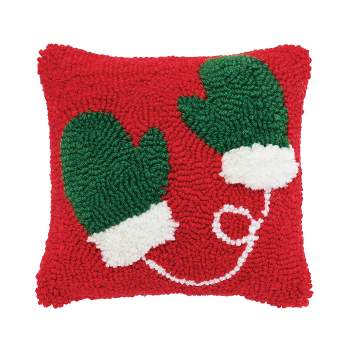 C&F Home 8" x 8" Mittens Hooked Petite  Size Accent Throw  Pillow